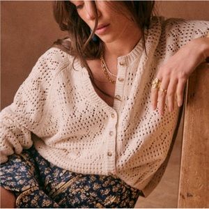 Sezane Capucine Cardigan in Ecru size S